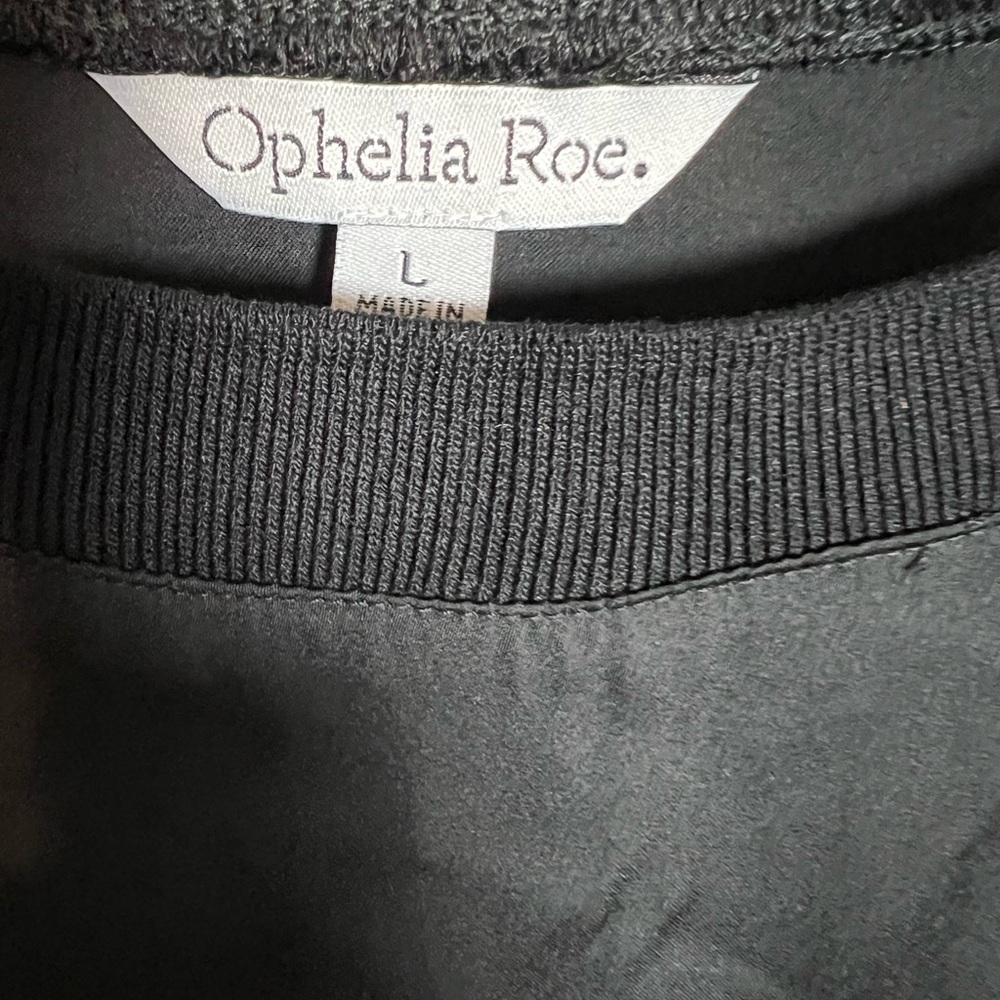 Ophelia Roe Black Ruffled Top Blouse - Picture 4 of 4